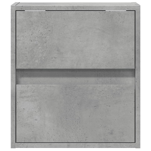TV-seinäkaapit LED-valoilla 2 kpl betoninharmaa 41x31x45 cm