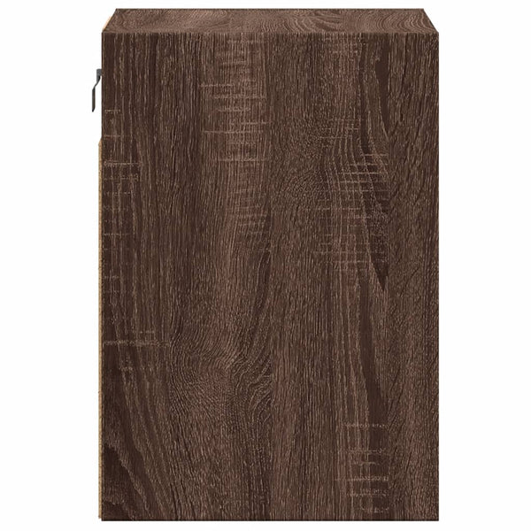 TV-seinäkaapit LED-valoilla 2 kpl ruskea tammi 41x31x45 cm