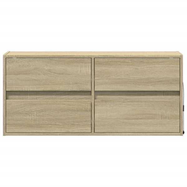 TV-seinäkaappi LED-valoilla Sonoma-tammi 100x31x45 cm