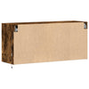TV-seinäkaappi LED-valoilla savutammi 100x31x45 cm