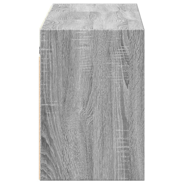 TV-seinäkaappi LED-valoilla harmaa Sonoma 130x31x45 cm