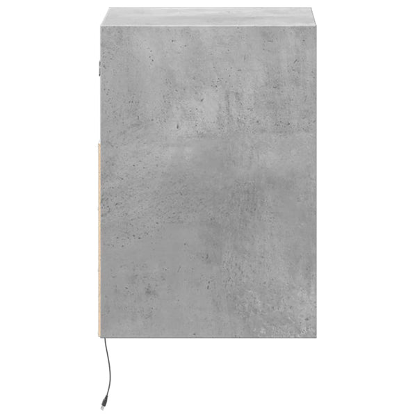 TV-seinäkaapit LED-valoilla 2 kpl betoninharmaa 41x31x45 cm