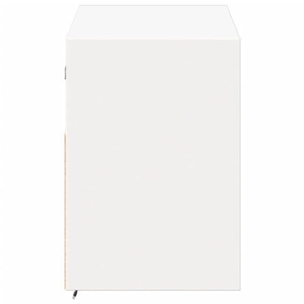 TV-seinäkaappi LED-valoilla valkoinen 100x31x45 cm