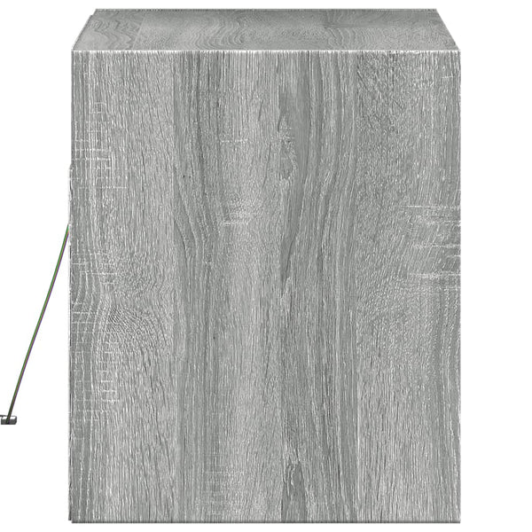 TV-seinäkaappi LED-valoilla harmaa Sonoma 80x31x35 cm