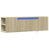 TV-seinäkaappi LED-valoilla Sonoma-tammi 135x31x39,5 cm