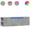 TV-seinäkaappi LED-valoilla betoninharmaa 135x31x39,5 cm