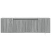 TV-seinäkaappi LED-valoilla harmaa Sonoma 135x31x39,5 cm