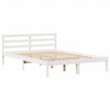 Sängynrunko ilman patjaa valkoinen 140x190 cm täysi mänty