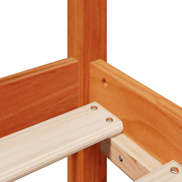 Sängynrunko ilman patjaa vahanruskea 90x190 cm täysi mänty