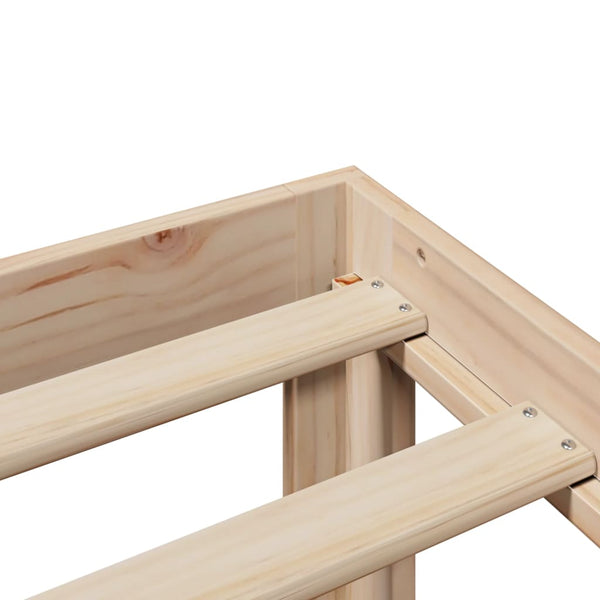 Sängynrunko päädyllä 120x190 cm täysi mänty