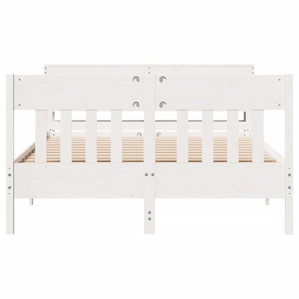 Valkoinen sänky ilman patjaa Enias 120x190cm (mänty)