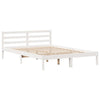 Sängynrunko päädyllä valkoinen 135x190 cm täysi mänty