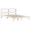 Sängynrunko päädyllä valkoinen 140x190 cm täysi mänty
