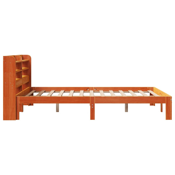 Sänky ilman patjaa vahanruskea 120x190 cm täysi mänty