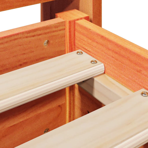 Sängynrunko ilman patjaa vahanruskea 75x190 cm täysi mänty