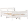 Sängynrunko päädyllä valkoinen 140x190 cm täysi mänty