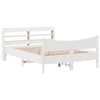 Sängynrunko päädyllä valkoinen 120x190 cm täysi mänty