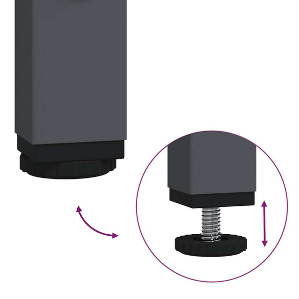 Antrasiitti senkki Katharina 135x39x73,5cm (kylmävalssattu teräs)