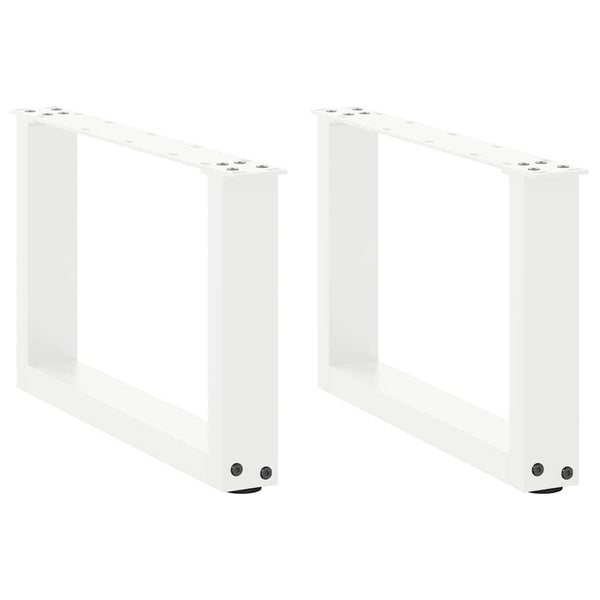 Valkoinen sohvapöydän jalat u-muotoiset Mihhai 50x(30-31)cm (2 kpl)