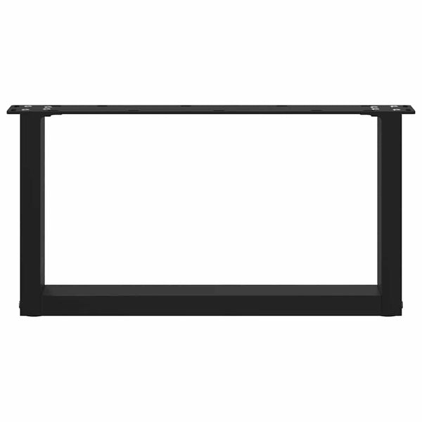 Musta sohvapöydän jalat u-muotoiset Mihhai 60x(30-31)cm (2 kpl)