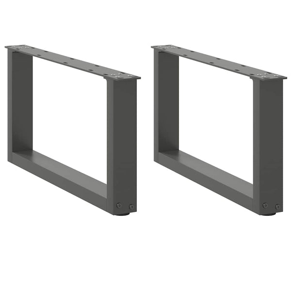 Antrasiitti sohvapöydän jalat u-muotoiset Mihhai 60x(30-31)cm (2 kpl)