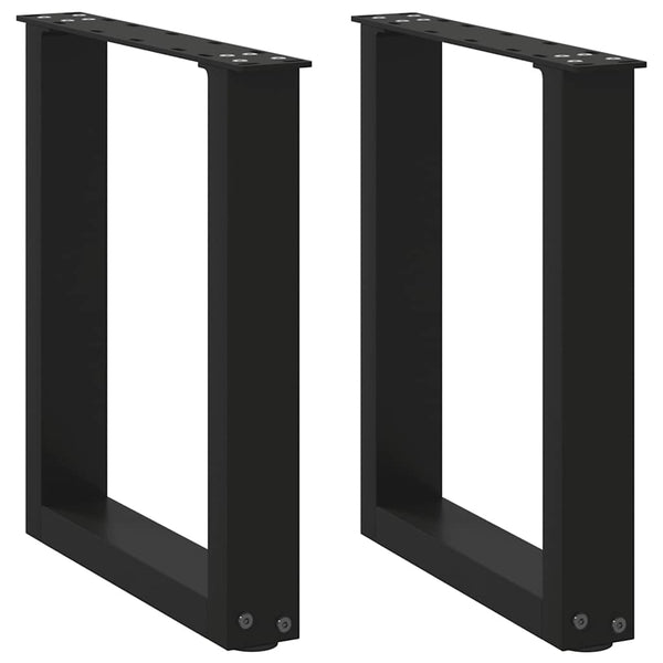 Musta sohvapöydän jalat u-muotoiset Mihhai 28x(42-43)cm (2 kpl teräs)