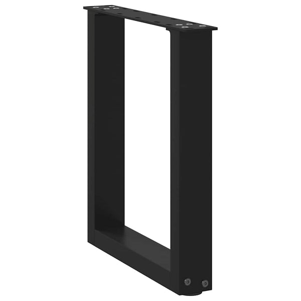 Musta sohvapöydän jalat u-muotoiset Mihhai 28x(42-43)cm (2 kpl teräs)