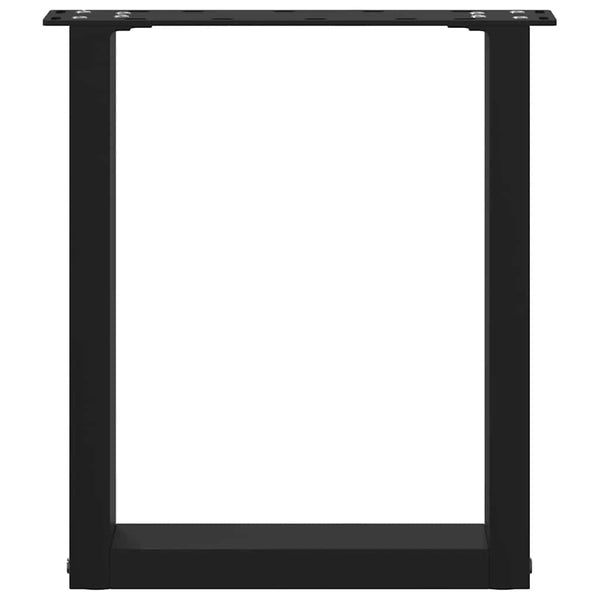 Musta sohvapöydän jalat u-muotoiset Mihhai 28x(42-43)cm (2 kpl teräs)