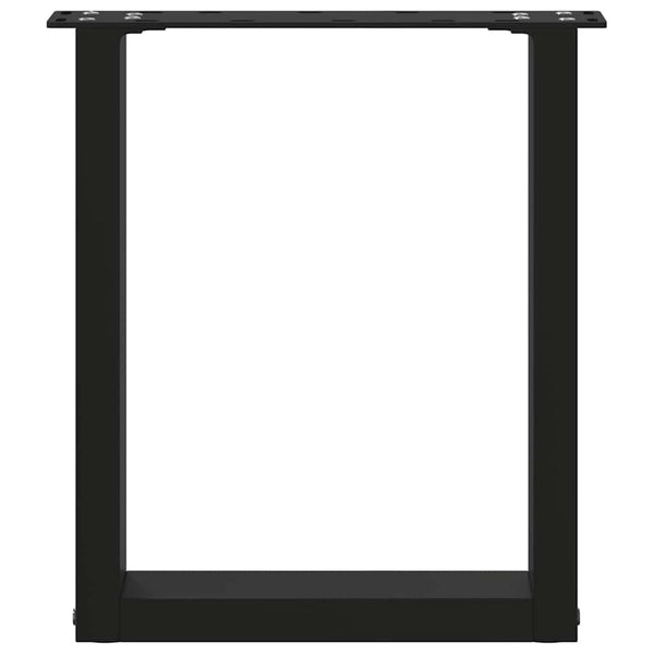 Musta sohvapöydän jalat u-muotoiset Mihhai 38x(42-43)cm (2 kpl teräs)