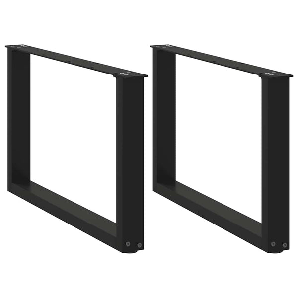 Musta sohvapöydän jalat u-muotoiset Mihhai 50x(42-43)cm (2 kpl teräs)