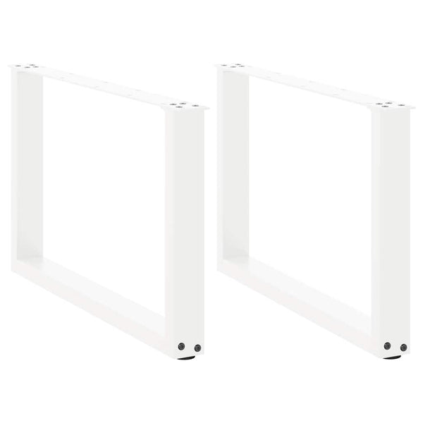 Valkoinen sohvapöydän jalat u-muotoiset Mihhai 60x(42-43)cm (2 kpl)