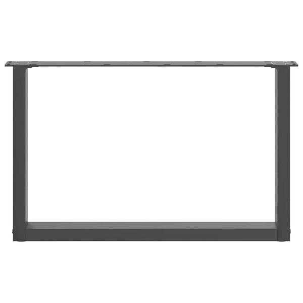 Antrasiitti sohvapöydän jalat u-muotoiset Mihhai 60x(42-43)cm (2 kpl)