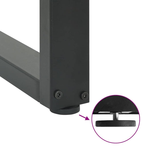 Antrasiitti sohvapöydän jalat u-muotoiset Mihhai 60x(42-43)cm (2 kpl)