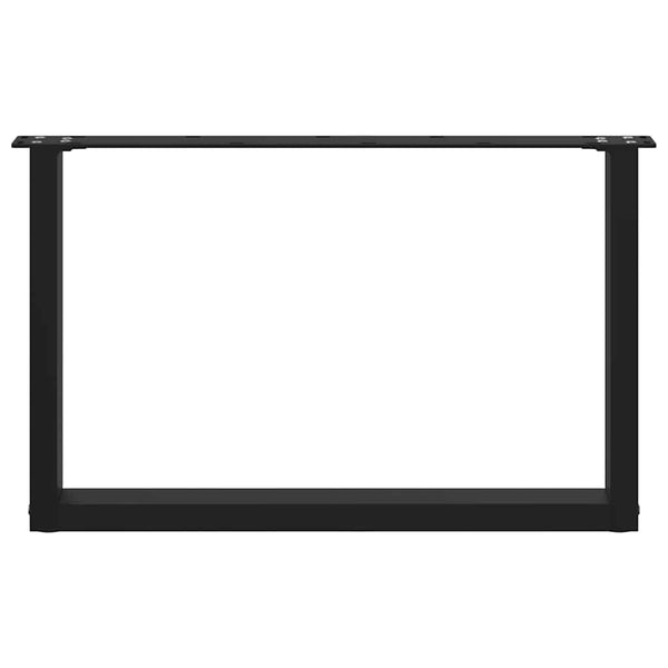 Musta sohvapöydän jalat u-muotoiset Mihhai 50x(42-43)cm (2 kpl, teräs)