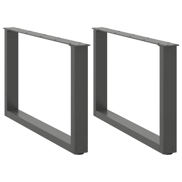 Antrasiitti sohvapöydän jalat u-muotoiset Mihhai 50x(42-43)cm (2 kpl)