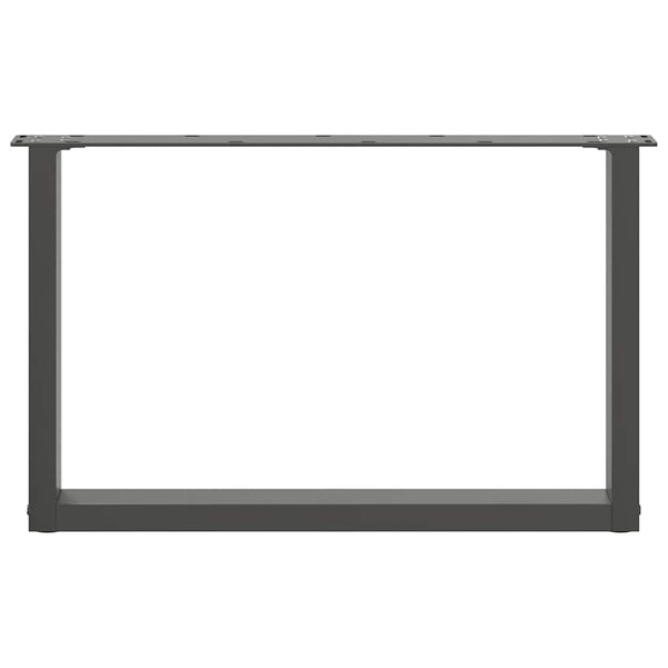 Antrasiitti sohvapöydän jalat u-muotoiset Mihhai 50x(42-43)cm (2 kpl)