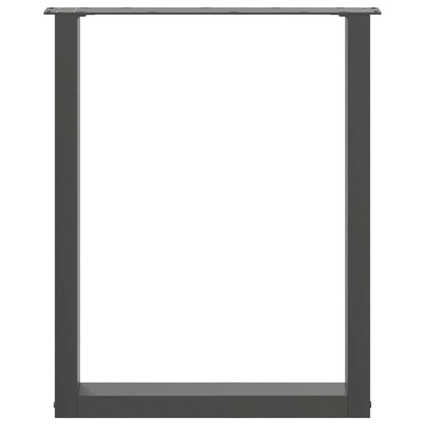 Antrasiittia ruokapöydän jalat u-muotoiset Mihhai 70x(72-73)cm (2 kpl)