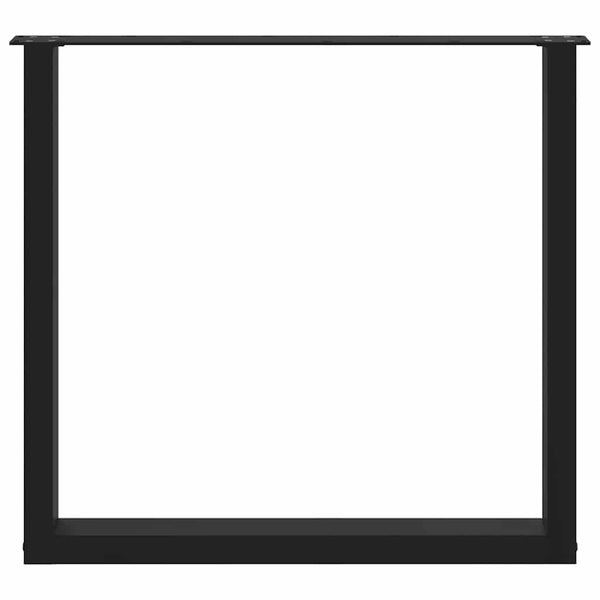 Musta ruokapöydän jalat u-muotoiset Mihhai 80x(72-73)cm (2 kpl teräs)