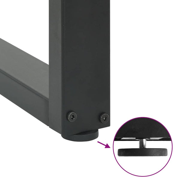 Antrasiitti ruokapöydän jalat u-muotoiset Mihhai 80x(72-73)cm (2 kpl)