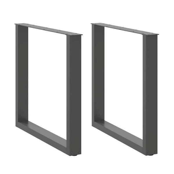 Antrasiitti ruokapöydän jalat u-muotoiset Mihhai 90x(72-73)cm (2 kpl)