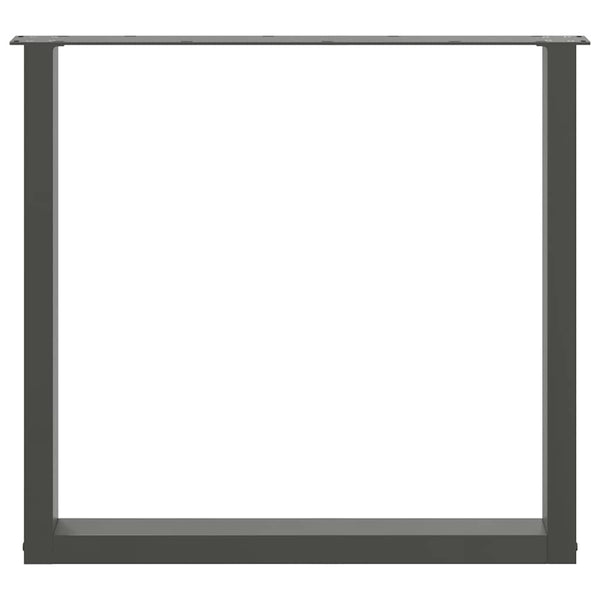 Antrasiitti ruokapöydän jalat u-muotoiset Mihhai 90x(72-73)cm (2 kpl)