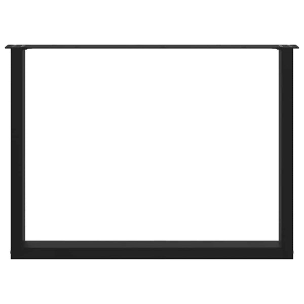 Musta ruokapöydän jalat u-muotoiset Mihhai 100x(72-73)cm (2 kpl)