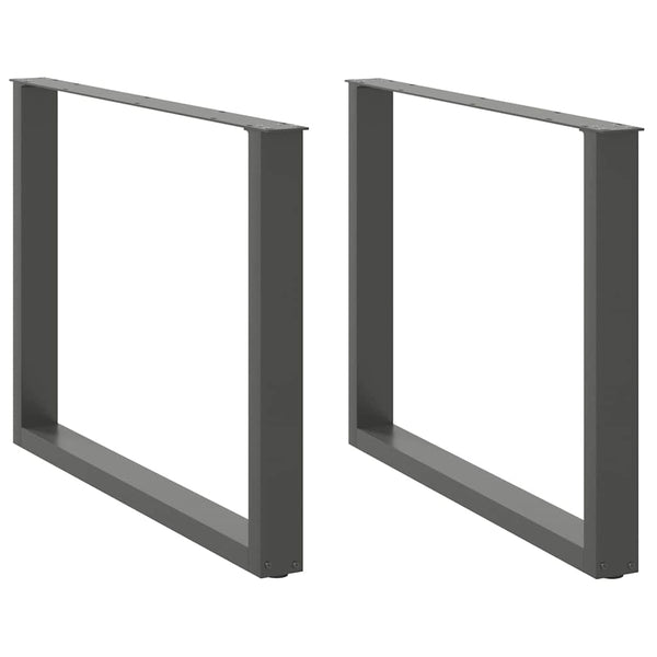 Antrasiitti ruokapöydän jalat u-muotoiset Mihhai 100x(72-73)cm (2 kpl)