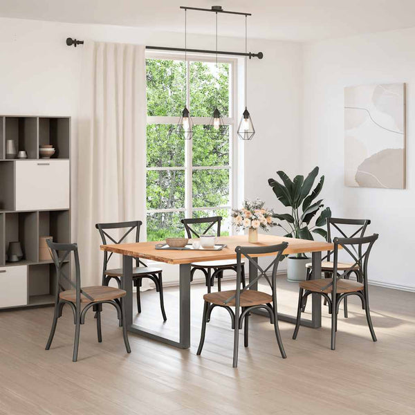 Antrasiitti ruokapöydän jalat u-muotoiset Mihhai 100x(72-73)cm (2 kpl)