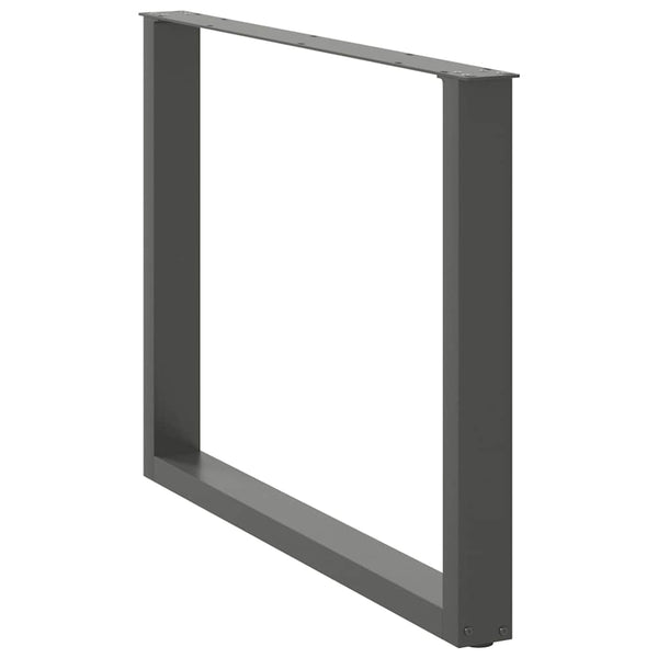 Antrasiitti ruokapöydän jalat u-muotoiset Mihhai 100x(72-73)cm (2 kpl)