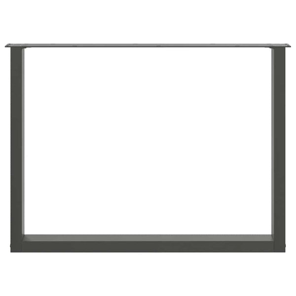 Antrasiitti ruokapöydän jalat u-muotoiset Mihhai 100x(72-73)cm (2 kpl)