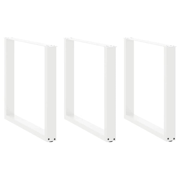 Valkoinen ruokapöydän jalat u-muotoiset Mihhai 80x(72-73)cm (3 kpl)