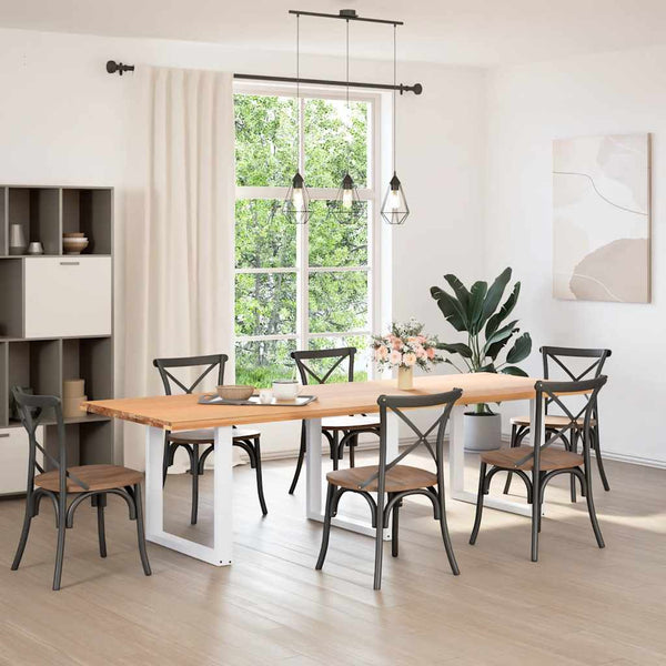 Valkoinen ruokapöydän jalat u-muotoiset Mihhai 80x(72-73)cm (3 kpl)