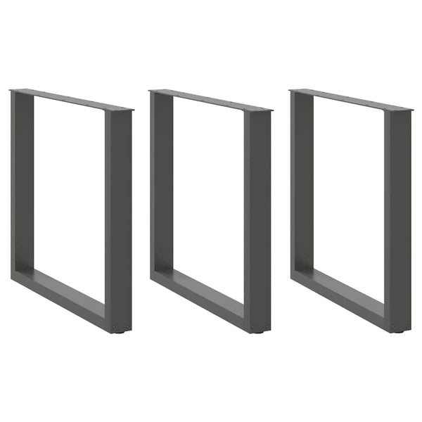 Antrasiitti ruokapöydän jalat u-muotoiset Mihhai 80x(72-73)cm (3 kpl)