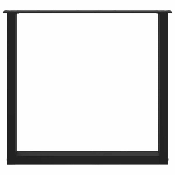 Musta ruokapöydän jalat u-muotoiset Mihhai 90x(72-73)cm (3 kpl, teräs)